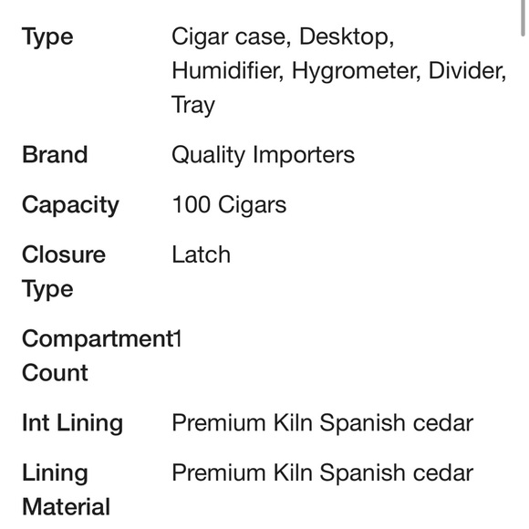 Rosewood Solana Cigar Humidor Spanish Cedar Interior - Picture 4 of 15